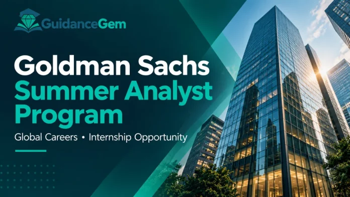 Goldman Sachs Summer Analyst Program