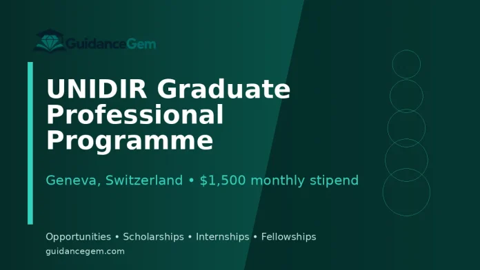 UNIDIR Graduate Professional Programme